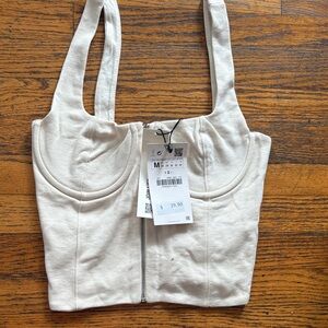 Zara Cream Crop Top